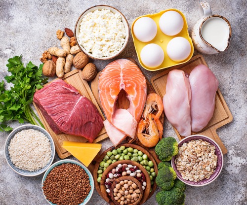 Healthy,Food,High,In,Protein.,Meat,,Fish,,Dairy,Products,,Nuts